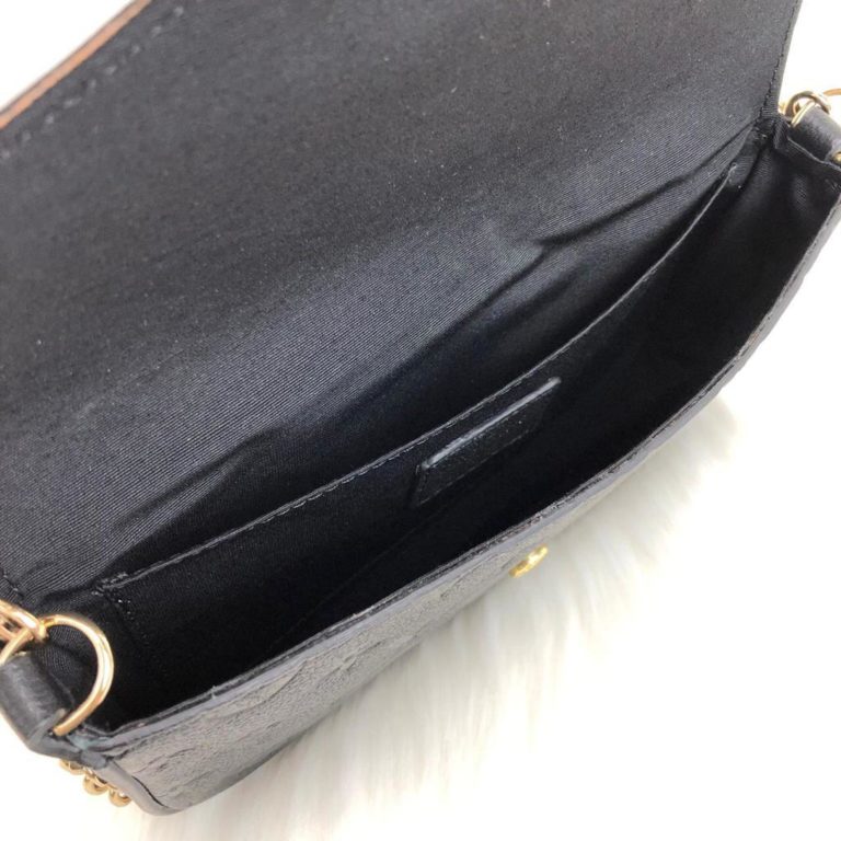 louis vuitton cuzdan cuzdan felice siyah 22x12