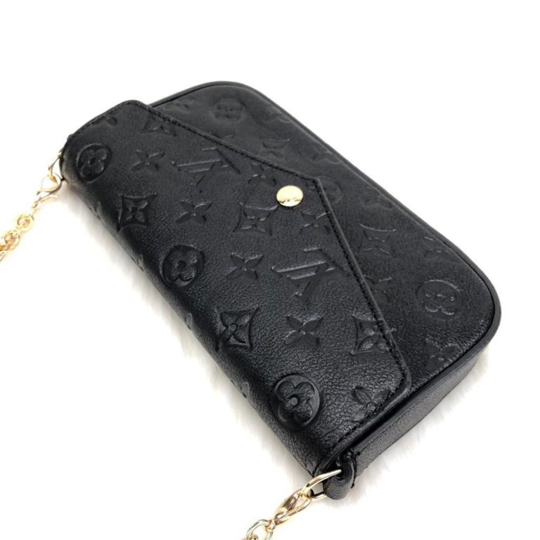 louis vuitton cuzdan cuzdan felice siyah 22x12