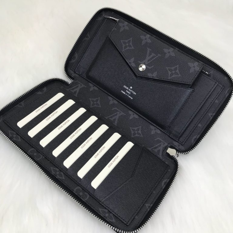 louis vuitton cuzdan daily organiser unisex monogram siyah 23x12