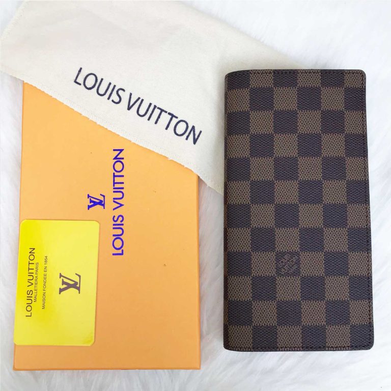louis vuitton cuzdan erkek Brazza damier kahve 19x10cm