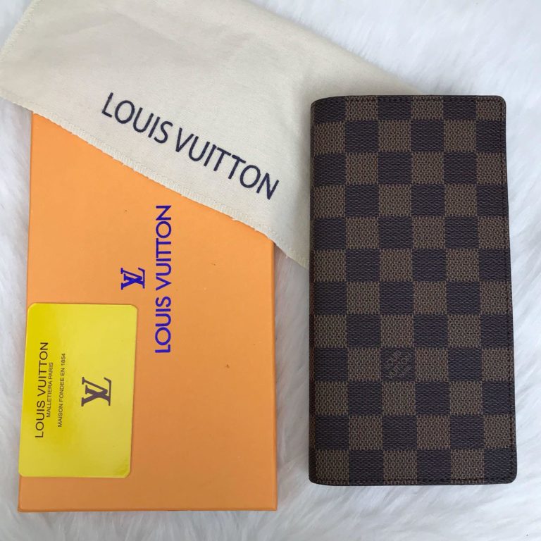 louis vuitton cuzdan erkek Brazza damier kahve 19x10cm