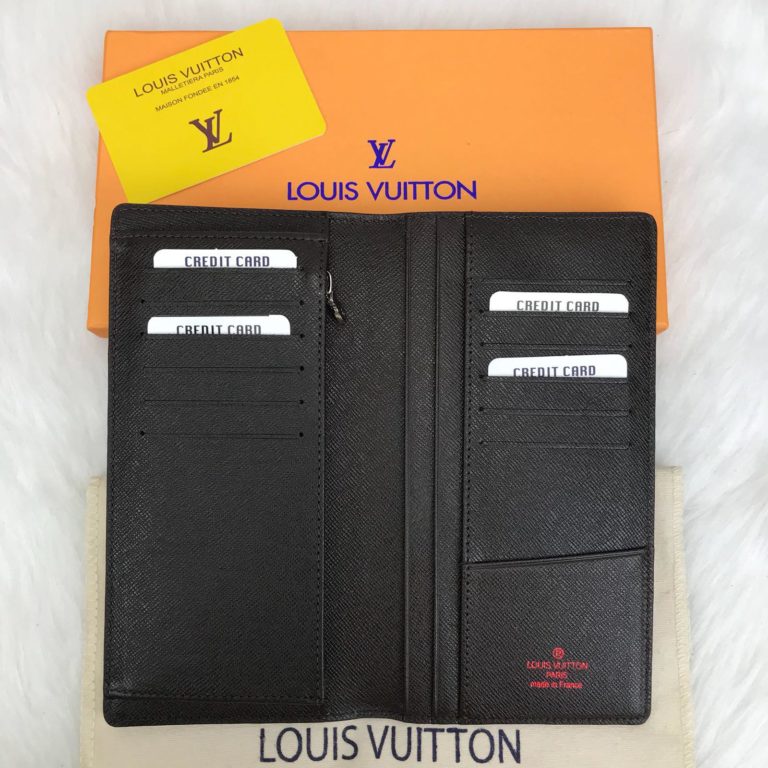 louis vuitton cuzdan erkek Brazza damier kahve 19x10cm