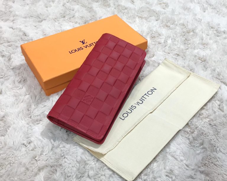 louis vuitton cuzdan erkek Brazza infini kirmizi 19x10cm