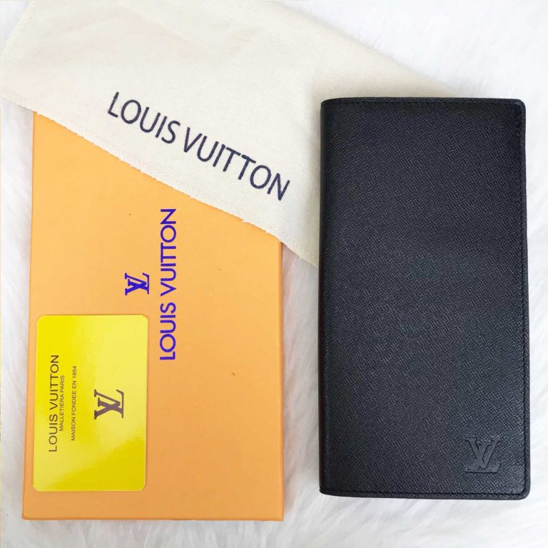 louis vuitton cuzdan erkek Brazza siyah 19x10cm