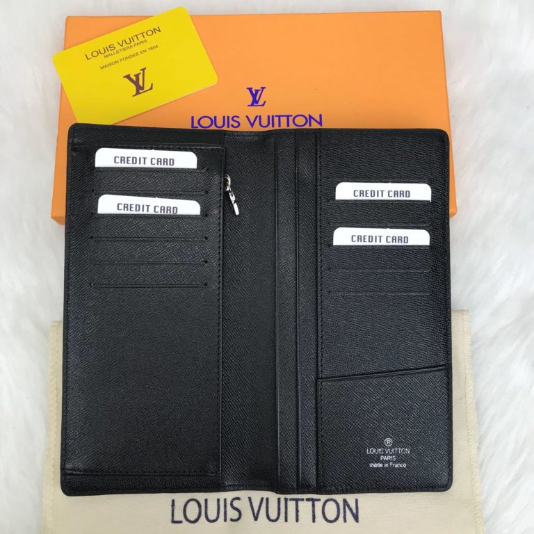 louis vuitton cuzdan erkek Brazza siyah 19x10cm