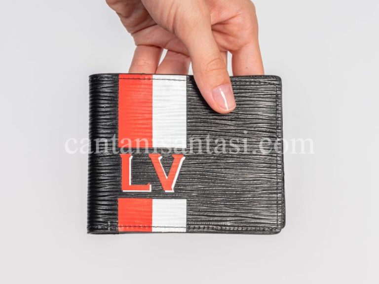 louis vuitton cuzdan erkek kirmizi beyaz logolu classic