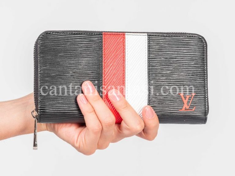 louis vuitton cuzdan erkek zippy kirmizi beyaz logolu