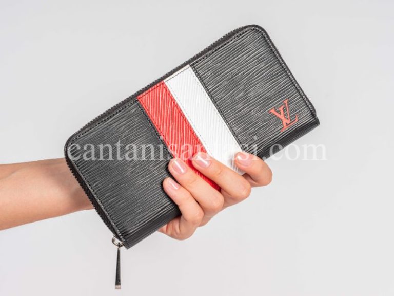 louis vuitton cuzdan erkek zippy kirmizi beyaz logolu