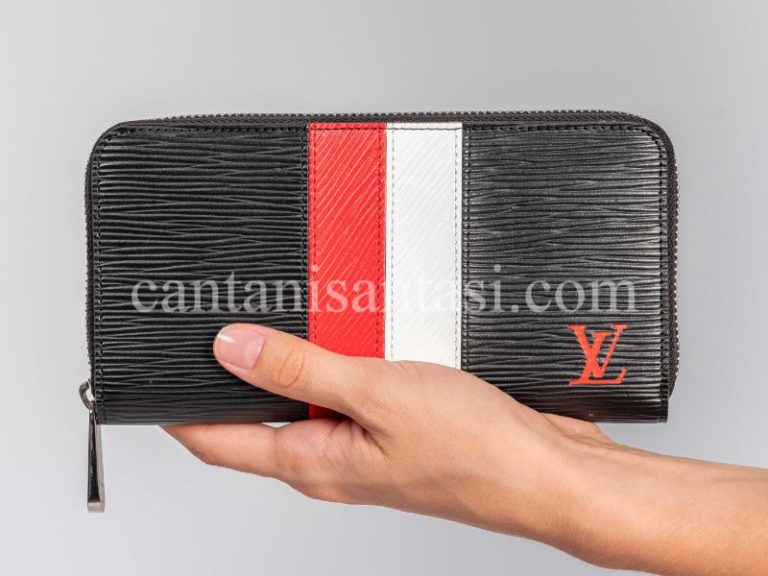 louis vuitton cuzdan erkek zippy kirmizi beyaz logolu