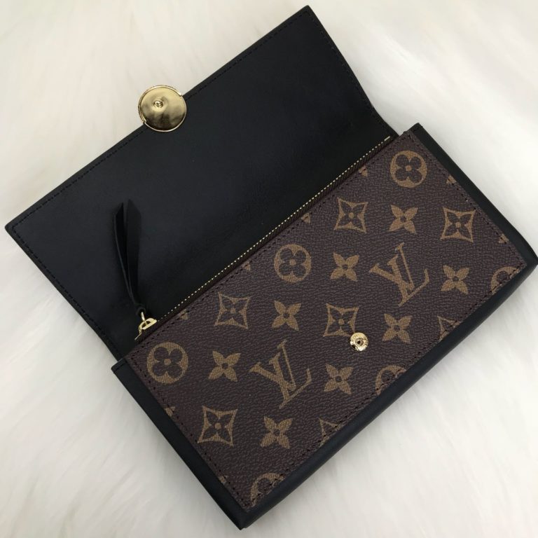 louis vuitton cuzdan flore siyah 20x11