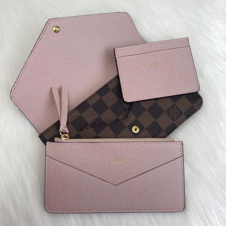 louis vuitton cuzdan jeanne kartlik damier pembe 20x12