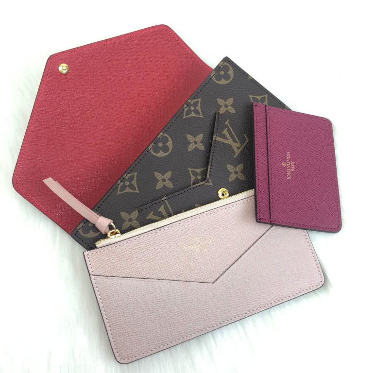 louis vuitton cuzdan jeanne kartlik monogram pembe kirmizi 20x12