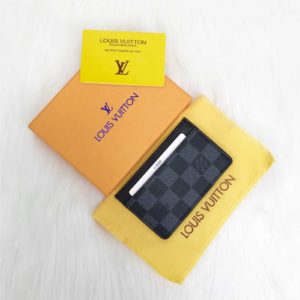 louis vuitton cuzdan kartlik siyah gri damier 11x7
