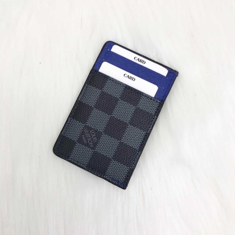louis vuitton cuzdan kartlik siyah gri damier mavi 11x7