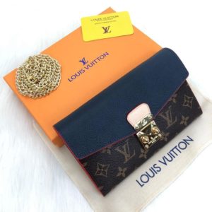 louis vuitton cuzdan lacivert pallas zincirli 19x13