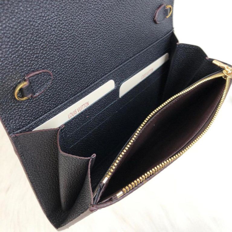 louis vuitton cuzdan lacivert pallas zincirli 19x13