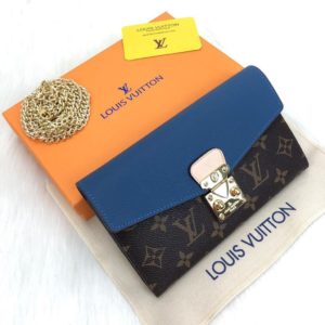 louis vuitton cuzdan mavi pallas zincirli 19x13