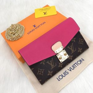 louis vuitton cuzdan pembe zincirli 19x13