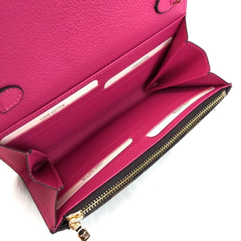 louis vuitton cuzdan pembe zincirli 19x13