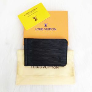 louis vuitton cuzdan pince erkek kartlik siyah 12x8