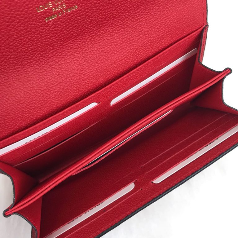 louis vuitton cuzdan pont neuf kirmizi 19x10