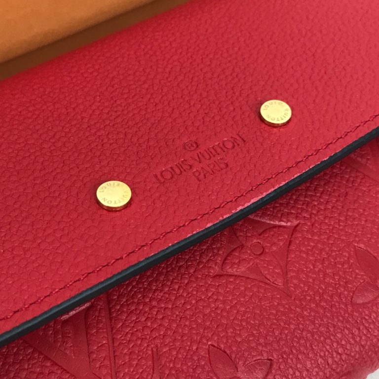 louis vuitton cuzdan pont neuf kirmizi 19x10