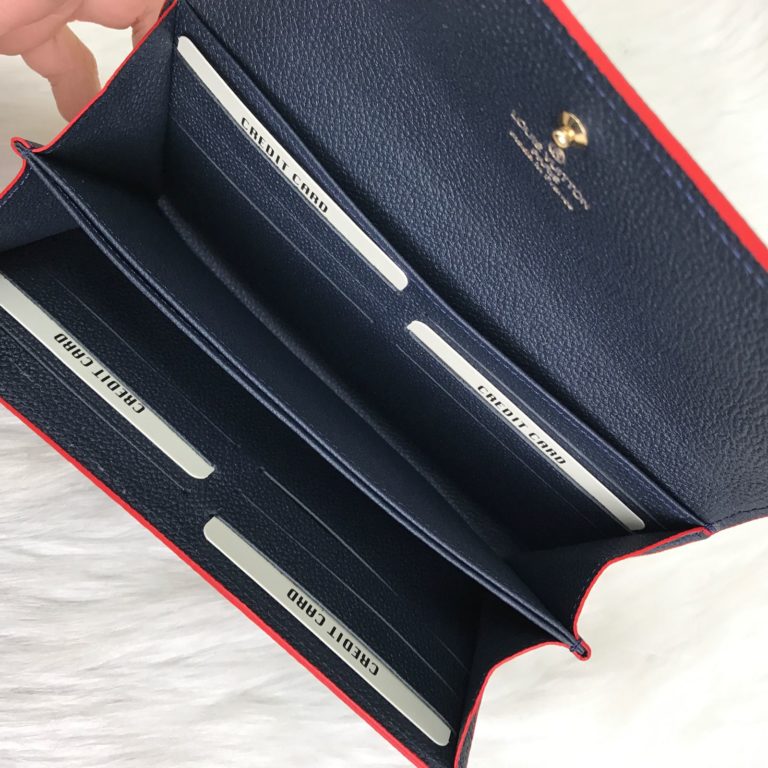 louis vuitton cuzdan pont neuf lacivert 19x10