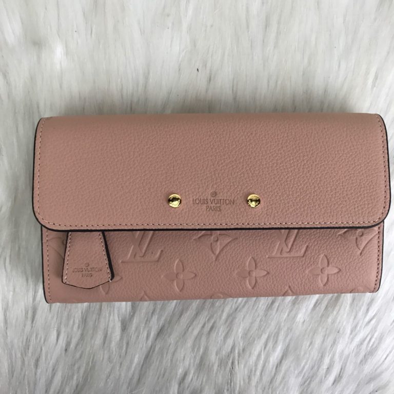 louis vuitton cuzdan pont neuf pudra pembe 19x10