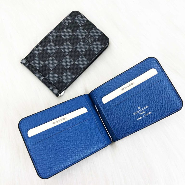 louis vuitton kartlik Pince damier siyah mavi para masali toz torbali 12x8cm