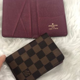 louis vuitton kartlik damier kahve pocket organiser bordo 11x7cm