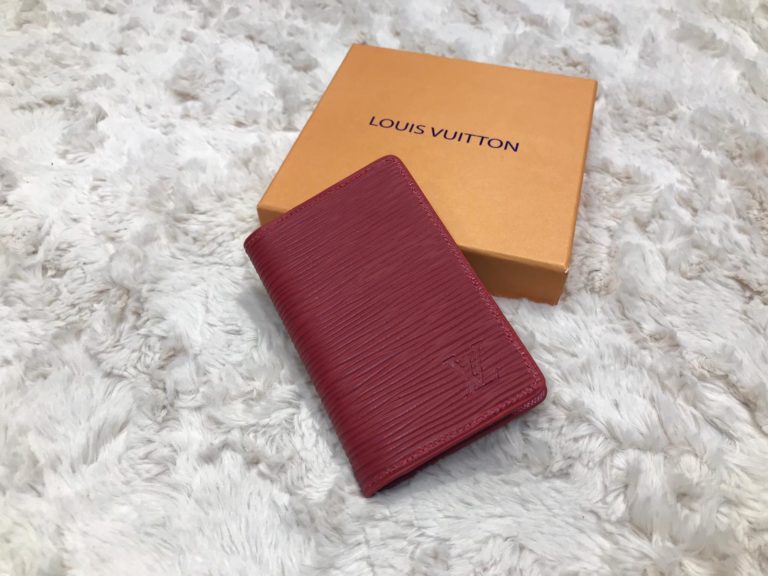 louis vuitton kartlik epi kirmizi pocket organiser 11x7cm