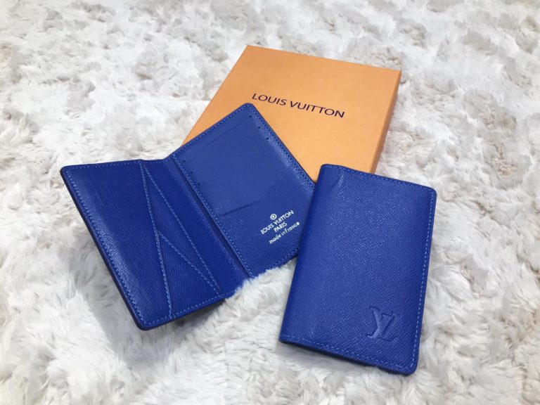 louis vuitton kartlik mavi pocket organiser 11x7cm