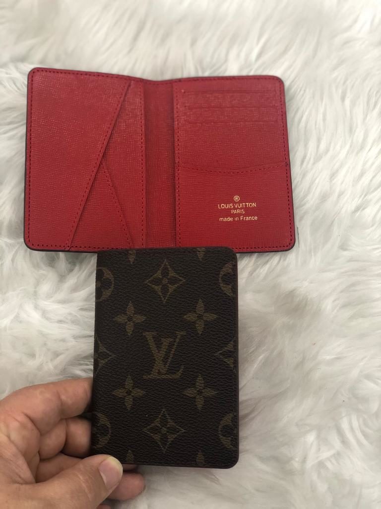 louis vuitton kartlik monogram pocket organiser kirmizi 11x7cm