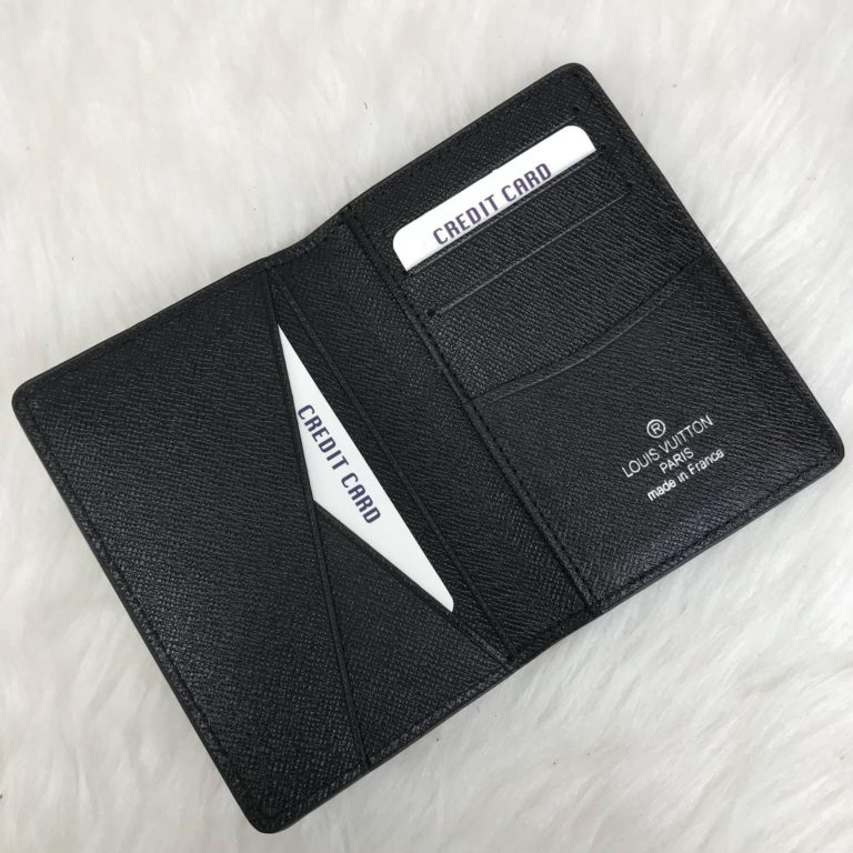 louis vuitton kartlik siyah pocket organiser 11x7cm
