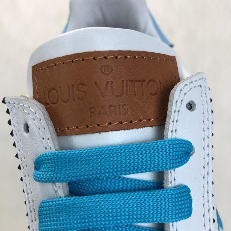 louis vuitton sneakers frontrow vintage suede mavi beyaz kutulu