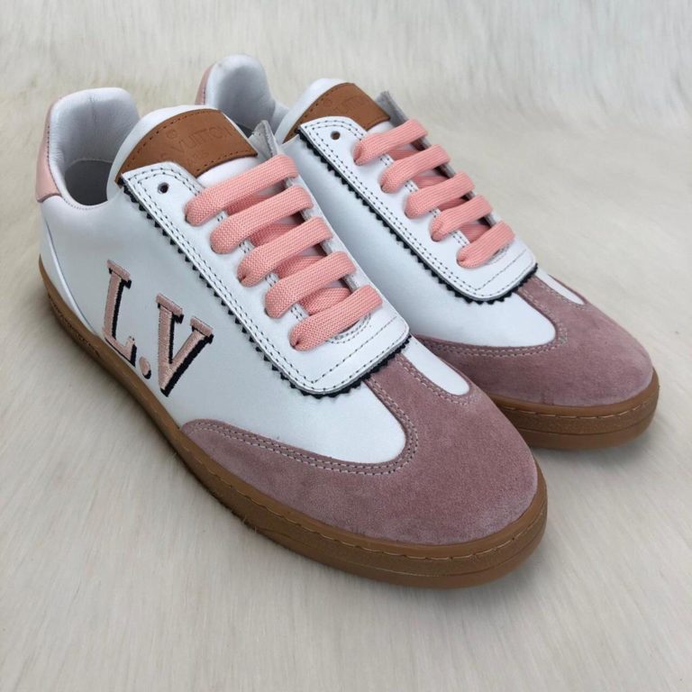 louis vuitton sneakers frontrow vintage suede pembe beyaz kutulu