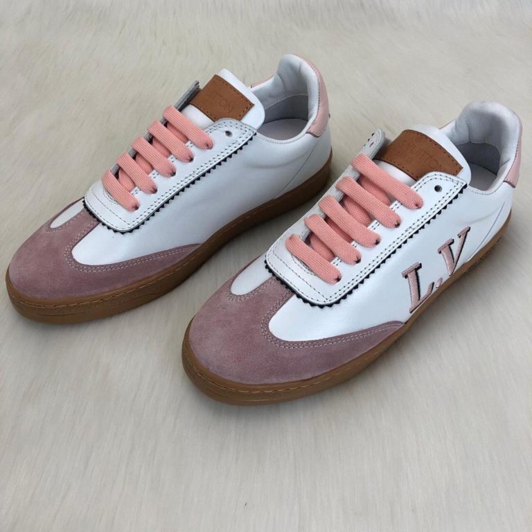 louis vuitton sneakers frontrow vintage suede pembe beyaz kutulu