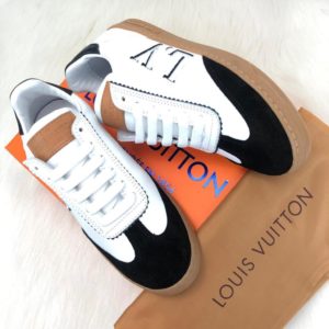 louis vuitton sneakers frontrow vintage suede siyah beyaz kutulu
