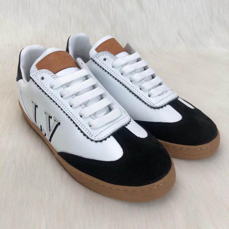 louis vuitton sneakers frontrow vintage suede siyah beyaz kutulu