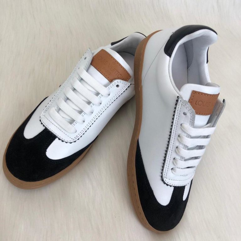 louis vuitton sneakers frontrow vintage suede siyah beyaz kutulu