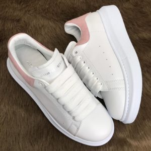 Alexander McQueen Spor Ayakkabi Sneaker Arkasi pembe suet