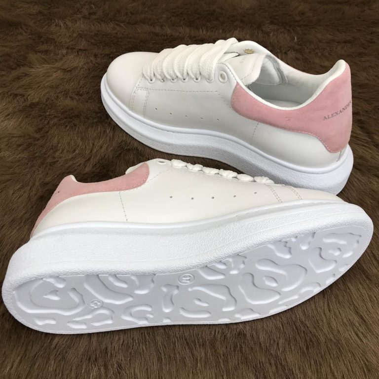 Alexander McQueen Spor Ayakkabi Sneaker Arkasi pembe suet