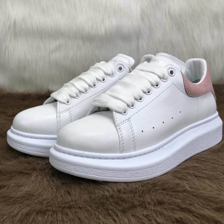 Alexander McQueen Spor Ayakkabi Sneaker Arkasi pembe suet