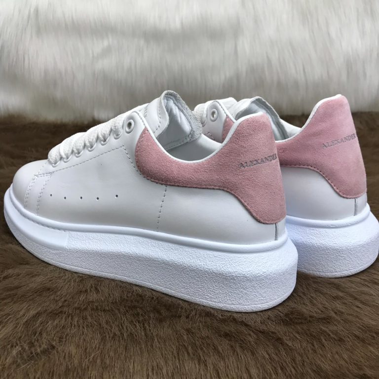 Alexander McQueen Spor Ayakkabi Sneaker Arkasi pembe suet