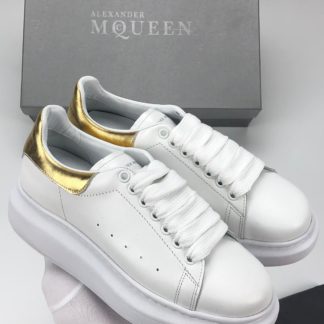 Alexander McQueen Spor Ayakkabi Sneaker beyaz gold