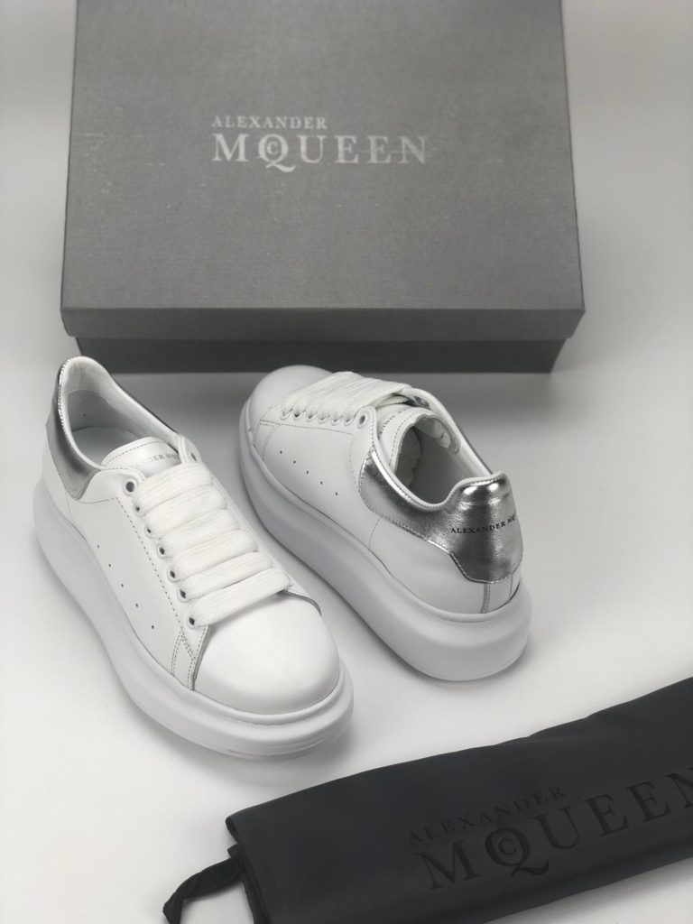 Alexander McQueen Spor Ayakkabi Sneaker beyaz silver