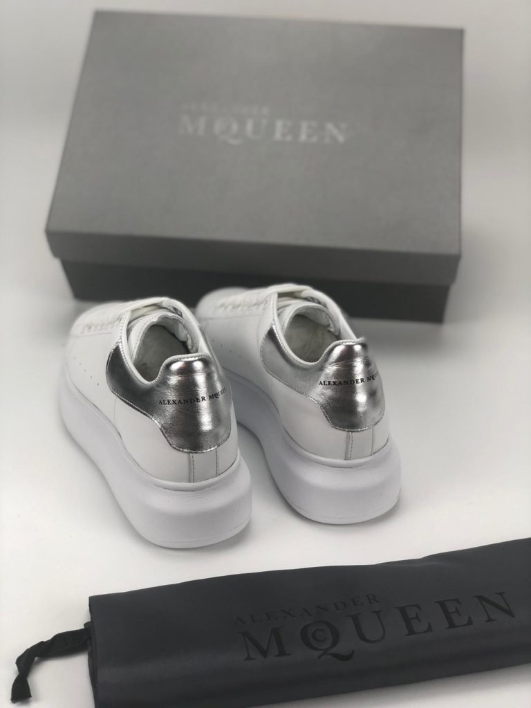 Alexander McQueen Spor Ayakkabi Sneaker beyaz silver