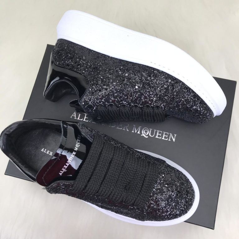 Alexander McQueen Spor Ayakkabi sneaker pul payetli siyah