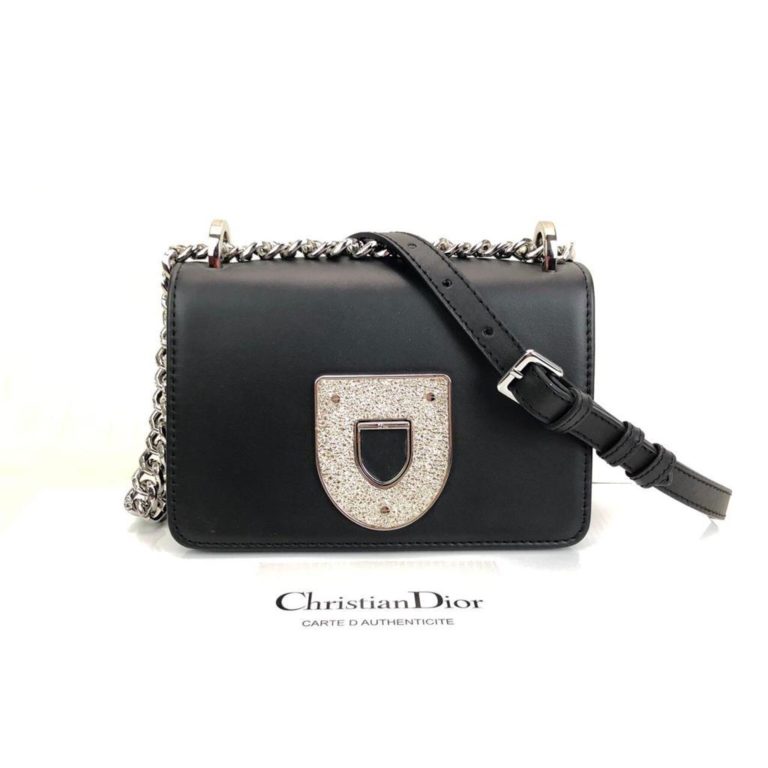 Christian Dior canta Diorama Club  siyah silver 18x12