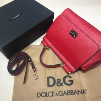 Dolce Gabbana suni deri canta askili buyuk boy kirmizi 30x25